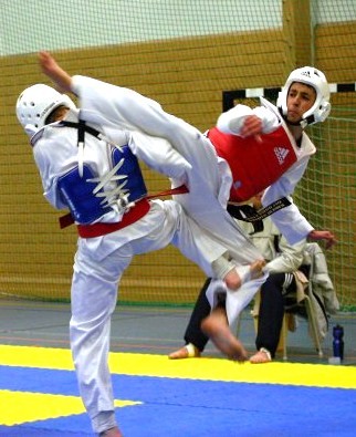 Sàn Taekwondo sau khi lắp đặt