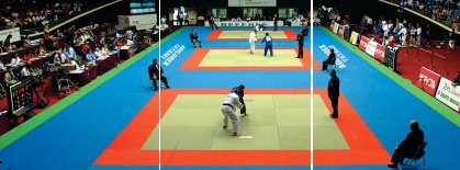 Thảm Judo lắp đặt cho các trận đấu quốc tế